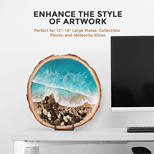 TR-LIFE 3 Pack 8 Inch Large Plate Stands for Display - Plate Holder Display Stand + Metal Frame Holder Stand for Picture, Book, Decorative Plate, Platter, Photo Easel - size: 8 Inch