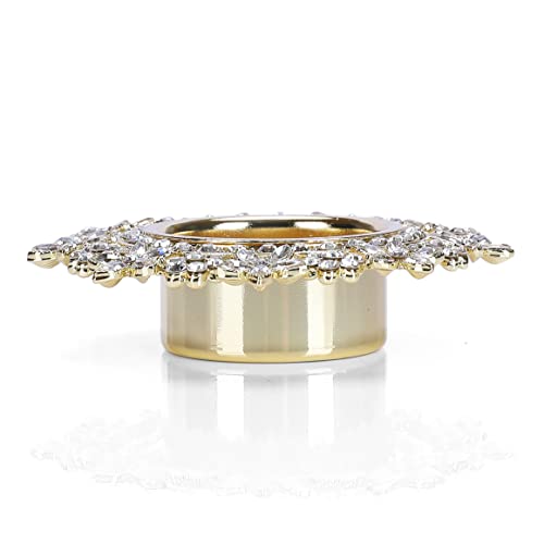ASVP Shop Single Crystal Tealight Candle Holders - Rose Gold, 8.5cm - color: Gold