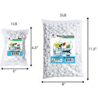 Galashield Flat Glass Marbles for Vases White Glass Gems Beads Pebbles Vase Filler (1 LB, Approx. 105 PCS) - color: White, size: 1 LB