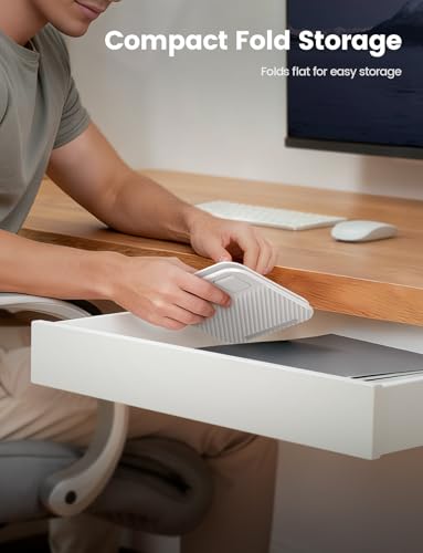 Lamicall Tablet Stand Holder for Desk - [Ultra-Slim Foldable][360°Rotation] iPad Holder Stand, 360° Rotatable Desktop Tablet Holder, Tablets Accessories for 4.7-13" iPad, Switch, Phone (White) - color: White