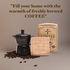 Coffee Candle with Cup Holder & Luxury Box, Soy Candles Non Toxic for Kitchen - Perfect Candles for Women, Eco-Friendly Soy Wax, Candle House