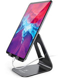 Lamicall Tablet Stand, Tablet Holder for Desk - Multi-Angle Adjustable Tablet Desktop Dock Gifts, Compatible with iPad Pro 11, 12.9, Air, Mini, Fire HD, Galaxy Tab, and Other 4-13" Tablets, Black - color: Black