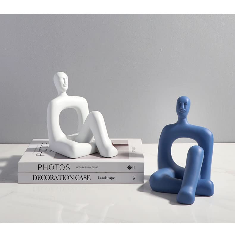 TOMYEUS Home Décor Simple Modern Geometric Abstract Character Desktop Decoration Study Living Room Home Creative Decoration Decoration Art Decorative (Color : A)
