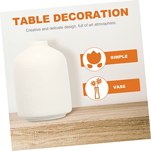 1pc Ceramic Flower Vase for Home Decor Minimalist Design Small Matte Finish Adornment for Living Room Office Balcony and Centerpieces for Dried Flowers and Decorative Arrangements