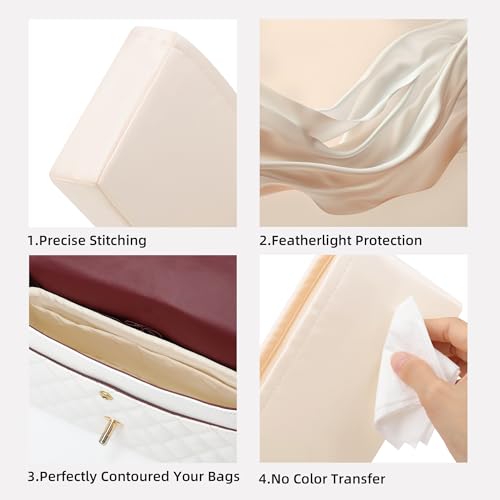 DGAZ Purse Organizer Insert，Silk Bag Organizer，Luxury Handbag & Tote Shaper Fits Chanel CF Bags - color: Craie, size: Maxi