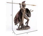 VERONESE DESIGN 8.5" Tall King Leonidas Greek Warrior of Sparta Cold Cast Bronzed Resin Sculpture Statue - size: 8.5inch