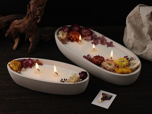 Oval Candle Boat Jar Molds, Creative Silicone Vessels Pot Molds, Concrete Container Storage Tray Making Moulds for Storage Holder Jewelry Box Vase Aroma Cup (L) - color: L