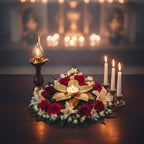 Decorative Metal Flower Tea Light Candle Holder, Gold, 3 Inch, Modern Floral Wall Art Decor