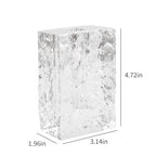 Crystal Flower Vase with Glacial Texture,Heavy Duty Large Clear Vase for Dining Table Kitchen Office Home Shelf Display Wedding Living Room Centerpieces - color: M-cv267-s