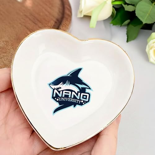 Personalized University Logo Ceramic Ring Dish, Custom School Emblem Jewelry Tray, Academic Branding Keepsake Dish for Students Teachers Faculty Office Desk Graduation Gift Idea - color: Design 4