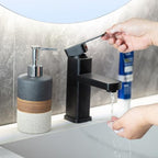 Dish Soap Dispenser Set with Silicone Funnel, Hand Soap, Shampoo, Body Wash, Ceramic Liquid Soap Dispenser for Kitchen and Bathroom Countertops, Stainless Steel Pump, Non Slip, 12 Oz, Black - color: Black and White, size: 1xSoap Dispenser