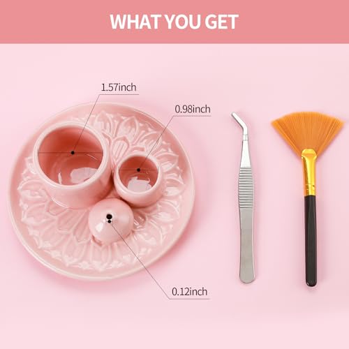 Palo Santo Sticks Holder, Multi-Purpose Handmade Ceramic Incense Burner for Palo Santo Incense Sticks, Sage Holder for Burning, Ash Catcher Tray for Meditation Yoga Room (Pink) - color: Pink