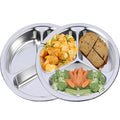 Stainless Steel Divided Plates 2 Pack 9.5 Inch Portion Control Plate 3 Sections Mess Trays for Adults Bariatric Weight Loss & Diabetic Diet, Reusable Camping Food Tray Unbreakable Lunch Plates - size: 9.5 Inch (3 Sections)