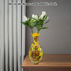 3D Puzzle Vase Unique Flower Vase for Adults Made by 160 Curved Plastic Puzzle, Relax Puzzles for Adults, DIY Jigsaw Creative Gift for Parents & Housewarming - color: Sunflower