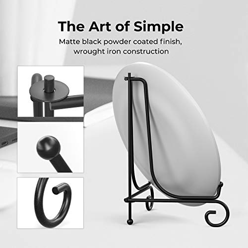 TR-LIFE 4 Pack Plate Stands for Display - 8 Inch Plate Holder Display Stand + Metal Easel Stand for Picture Frame, Decorative Plates, Book, Photo, Collectibles (4 Pack) - size: 8 Inch(4pcs)