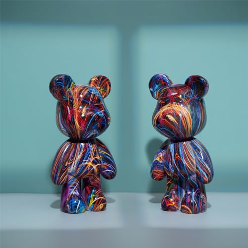 Abstract Animal Sculpture Home Decor, Bear Statue Decoration for Office, Bedroom, Living Room on Table, Shelf, Cabinet (Type B) - color: Type B