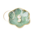 Mecaikru Ring Dish, Ceramic Trinket Tray, Small Dish for Jewelry, Key Bowl, Ring Tray for Jewelry, for Friends Sisters Daughter Mother - color: Jade Green