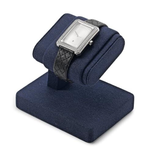 Microfiber Watch Display Stand T-bar Watch Stand Holder Organizer For Men And Women Wristwatch, Bracelet,Storage Display Rack (Blue) - color: Blue, size: 1 Slot