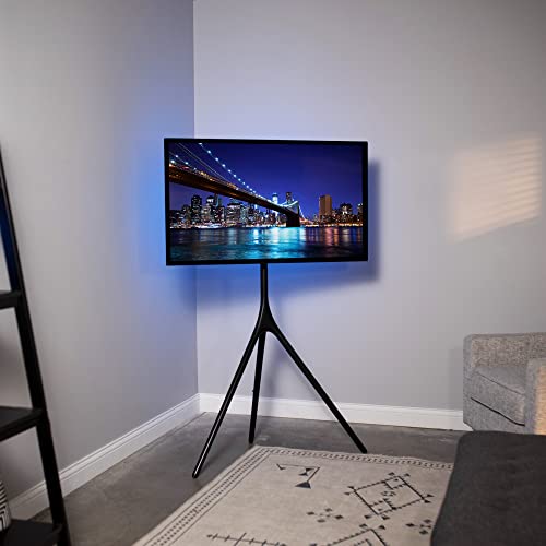 VIVO Artistic Easel 45 to 65 inch LED LCD Screen, Studio TV Display Stand, Adjustable TV Mount with Swivel and Tripod Base, Black, STAND-TV65AB - color: Black - Black