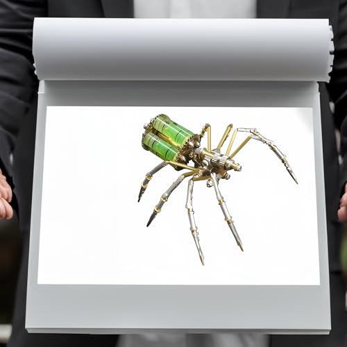 Mechanical Metal DIY 3D Insect Brass Puzzle Model Kits Puzzle for Adults, Steampunk Electric Mechanical, Assembly DIY Gift Craft Hobby for Men for Family and Friends(Gatling Spider) - style: Gatling Spider