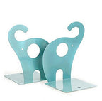 Wendin 1pair Cute Elephant Nonskid Bookends Art Bookend (Blue Elephant) - color: Blue Elephant