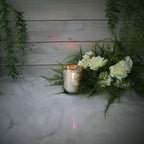 WGV Silver Speckled Tea Light Votive Candle Holder 2.2x2.75, Small Tiny Utility Cylinder Mercury Glass Vase, Home Accent Decor, 1 Pc - color: Silver-cylinder-2.75"