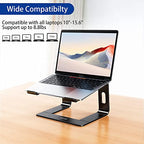 BESIGN LS03 Aluminum Laptop Stand, Ergonomic Detachable Computer Stand, Riser Holder Notebook Stand Compatible with Air, Pro, Dell, HP, Lenovo More 10-15.6" Laptops, Black - color: A-Black