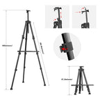 Easels for Painting Canvas, Aredy 66" Art Easel for Drawing, Portable Painting Easel Stand, Metal Table Top Easel - style: 1 Pack