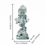 livelyfish Meditating Buddha Statue Zen Garden Statues Sandstone Thinker Buddha Sculpture Figurine for Fish Tank Aquarium Home Decorations, Gift (CS) - size: CS