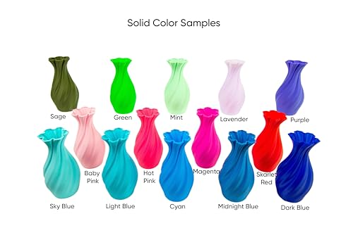 Large 8-Inch Tall Spiral Vase – Modern Waterproof Flower Vase for Centerpieces & Home Decor - 3D Printed PLA Plastic — Not Glass (Blue-Green) - color: Blue-green