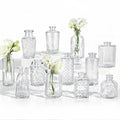 RUCKAE Small Clear Bud Vases Bulk 12 Pack Mini Flower Glass Vases for Centerpiece Table Wedding Decorations Home Decor Party - style: Transparent 12 Pack