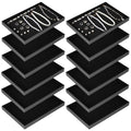 YEXEXINM 12 Pcs Velvet Stackable Jewelry Tray Showcase Display, Jewelry Organizer Trays for Drawers and Countertop, Black Empty Plates for Necklace, Ring, Bracelet, and Earring Storage Display
