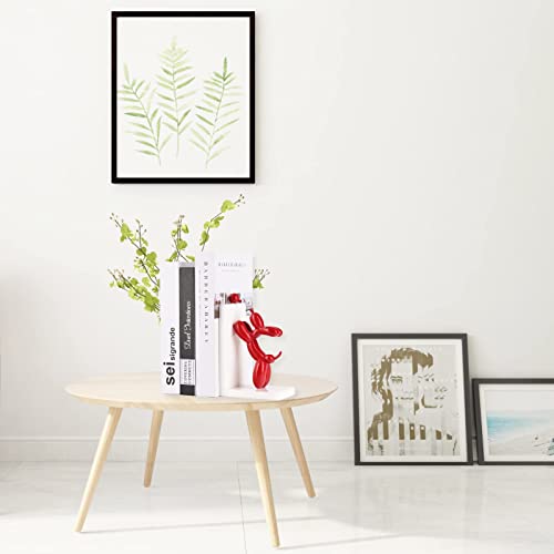 Resin Balloon Dog Book Ends Decorative，Balloon Dog Bookends Animal Bookends，Animal Book Ends for Kids Books，Cute Bookends Unique Book Ends Book Stopper Book Holder for Shelf Office Home Decor - color: Red-1 Pcs
