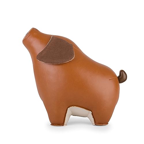 Zuny, Zuny Series Bookend Tan for Shelves, Office Decorative- Pig Diya - color: Pig Diya