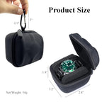 Watch Case for Travel, Single Hard Watch Case with Custom Pillow, Display or Storage for Mens Wristwatch, Smartwatch, Sports Watch, Fits up to 55mm Face Size with 18CM Cleaning Cloth (1 Slot) - size: 1 Slot