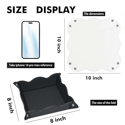 Valet Tray for Men Women 2 Pack - PU Leather Travel Catchall Tray Organizer - Desk Bedside Nightstand Storage Box for Jewelry Key Phone Remote Controller Wallet Readers -White and Black - color: White and Black