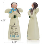 kullder Angel Figurines, Friendship Gifts for Women -Resin Friend Figurines, Guardian Angel Statue, Best Friend Birthday Gifts for Women, Bestie Gift, Friends Hand-Painted Figure Memorial Gift - color: Friend Angel Figurine
