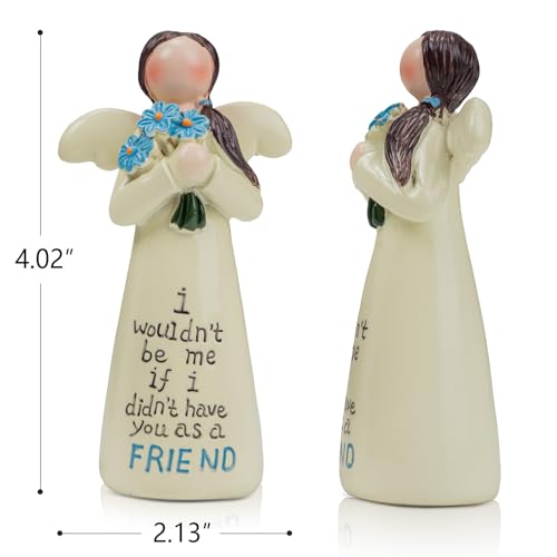 kullder Angel Figurines, Friendship Gifts for Women -Resin Friend Figurines, Guardian Angel Statue, Best Friend Birthday Gifts for Women, Bestie Gift, Friends Hand-Painted Figure Memorial Gift - color: Friend Angel Figurine