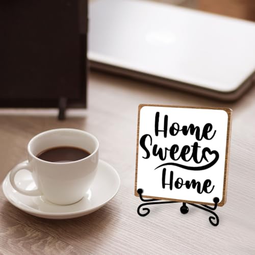 Toerifer Funny Home Decor, Home Sweet Home Sign, Cute Home Gifts for Women Men, Housewarming Gifts for Family, Wooden Plaque for Living Room, Home, Desk Cubicles - style: sweet home