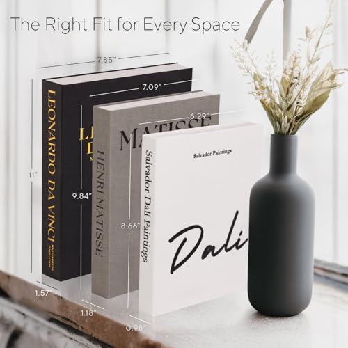 Elegant Linen Set of 3 Decorative Books for Home Decor Large Faux/Fake Books For Decoration Aesthetic Minimalist Coffee Table Décor Mantle Shelf Modern Entryway Table Bookshelf Storage Boxes