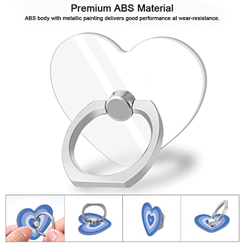 Bonoma Cute Love Heart Phone Ring Holder, 3 Pack Universal Finger Ring Stand Grip Kickstand Ring, 360° Rotation Universal Stylish Stand Compatible with All Smartphones - color: Love Hearts