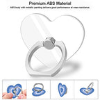 Bonoma Cute Love Heart Phone Ring Holder, 3 Pack Universal Finger Ring Stand Grip Kickstand Ring, 360° Rotation Universal Stylish Stand Compatible with All Smartphones - color: Love Hearts