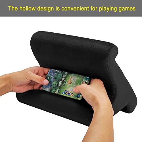 SAMHOUSING Tablet Pillow Stand - 3 Viewing Angles, Compatible with Tablets, Phones & iPad Pro 9.7, 10.5, 12.9 Air Mini 4, Kindle, E-Reader & Books (Black) - color: Black