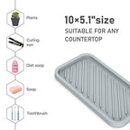 EG-SIPRO Silicone Sponge Holder-Large Thick Durable 10" Sink Organizer Tray-Kitchen & Bathroom - color: A-gr, size: 10x5.1inch