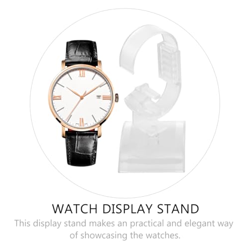 balacoo 2 Pcs Watch Display Stand Holder, Clear Acrylic Watch Stand Bracelet Display Holder, Adjustable Jewelry Organizer for Home Decor, Shops Trade Shows