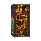 Book Nook Kit - DIY Miniature Dolls House Kit with Furniture and LED Light, 3D Puzzle Wooden Art Bookends, Model Kits for for Adults and Teens (Potion Master) - style: Potion Master