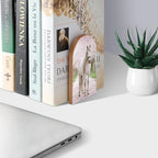 White Horse Book Ends Decorative Wood Bookends for Shelves Kids Room Desk Home Office Book Stoppers for Magazines,Books, DVDs, 1 Pair/2 Pieces(5x3.1 in)