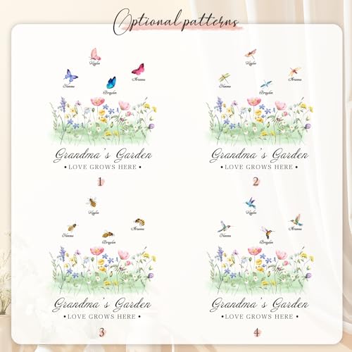 Personalized Flower Vase Small Ceramic Vase with Birth Month Flower Decorative Vases Home Decor Grandma's Garden Love Grows Here Mother's Day Birthday Gift for Mom, Wife, Grandma, Mama, Nana - color: Style 06