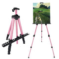 RRFTOK Art Easel Stand for Painting and Sign - Aluminum Adjustable Easels for Painting Canvases Height from 17 to 66 Inch,Carry Bag for Table-Top/Floor Drawing and Displaying.Gift for Women(Red). - style: 66Pink 1-pack