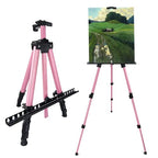 RRFTOK Art Easel Stand for Painting and Sign - Aluminum Adjustable Easels for Painting Canvases Height from 17 to 66 Inch,Carry Bag for Table-Top/Floor Drawing and Displaying.Gift for Women(Red). - style: 66Pink 1-pack